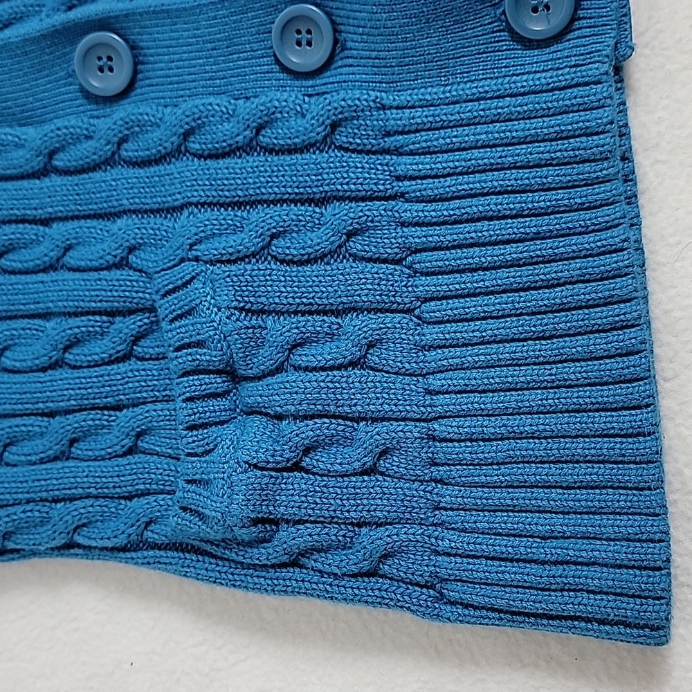 L.L. Bean Women's Blue Short Sleeve Cable Knit Cardigan Sweater, S - Picture 7 of 7